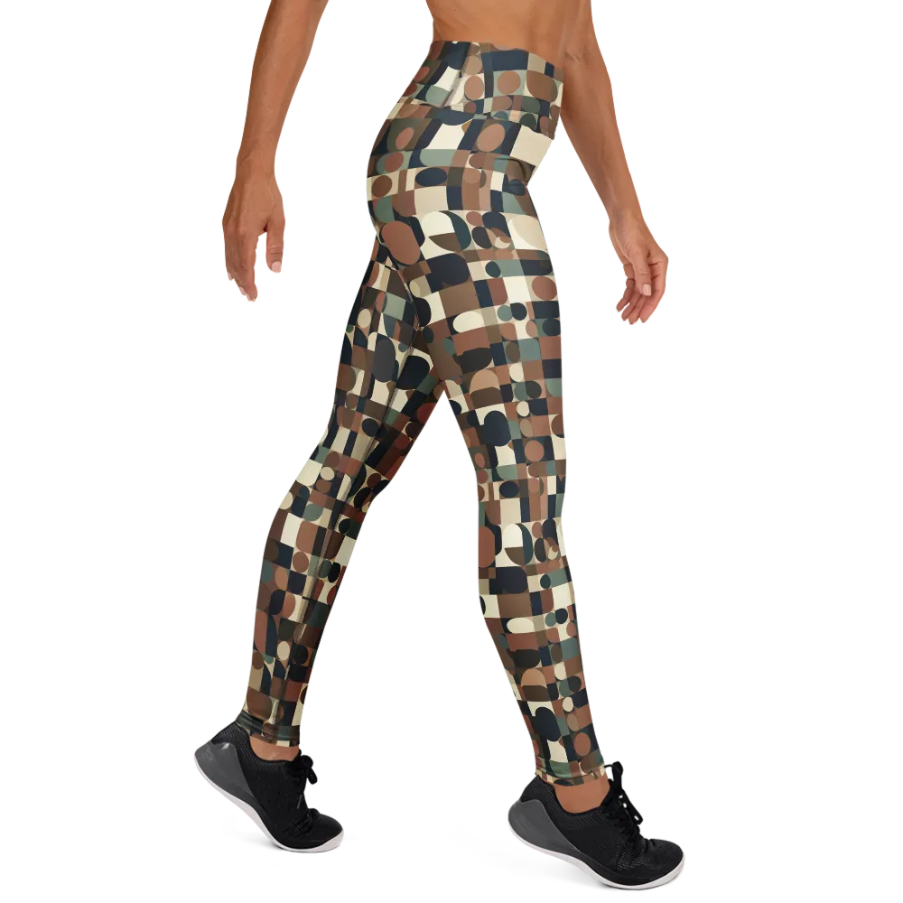 Café Geometry on Yoga Leggings — Right