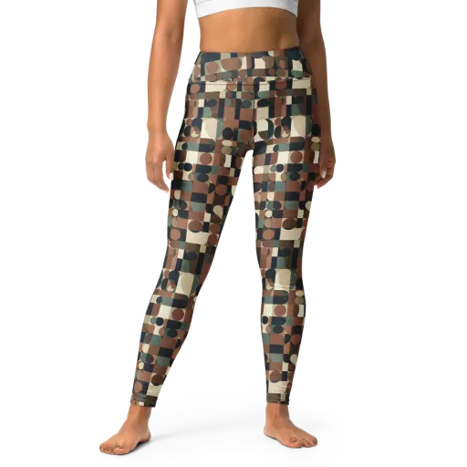 Café Geometry on a Yoga Leggings