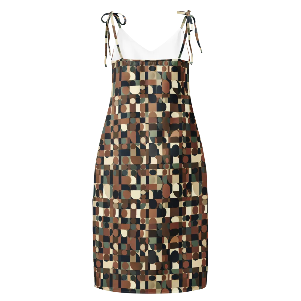 Café Geometry on Slip Dress — Back
