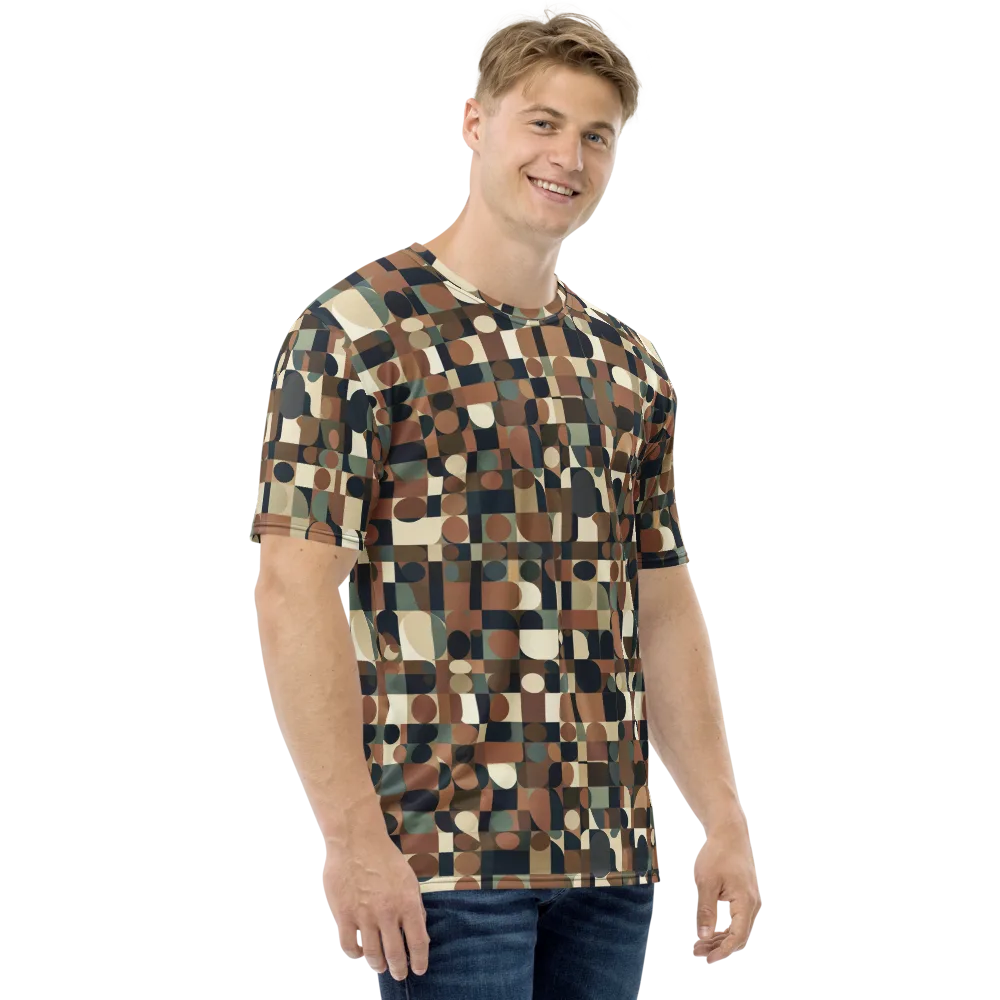 Café Geometry on Men's Crew Neck T-Shirt — Right