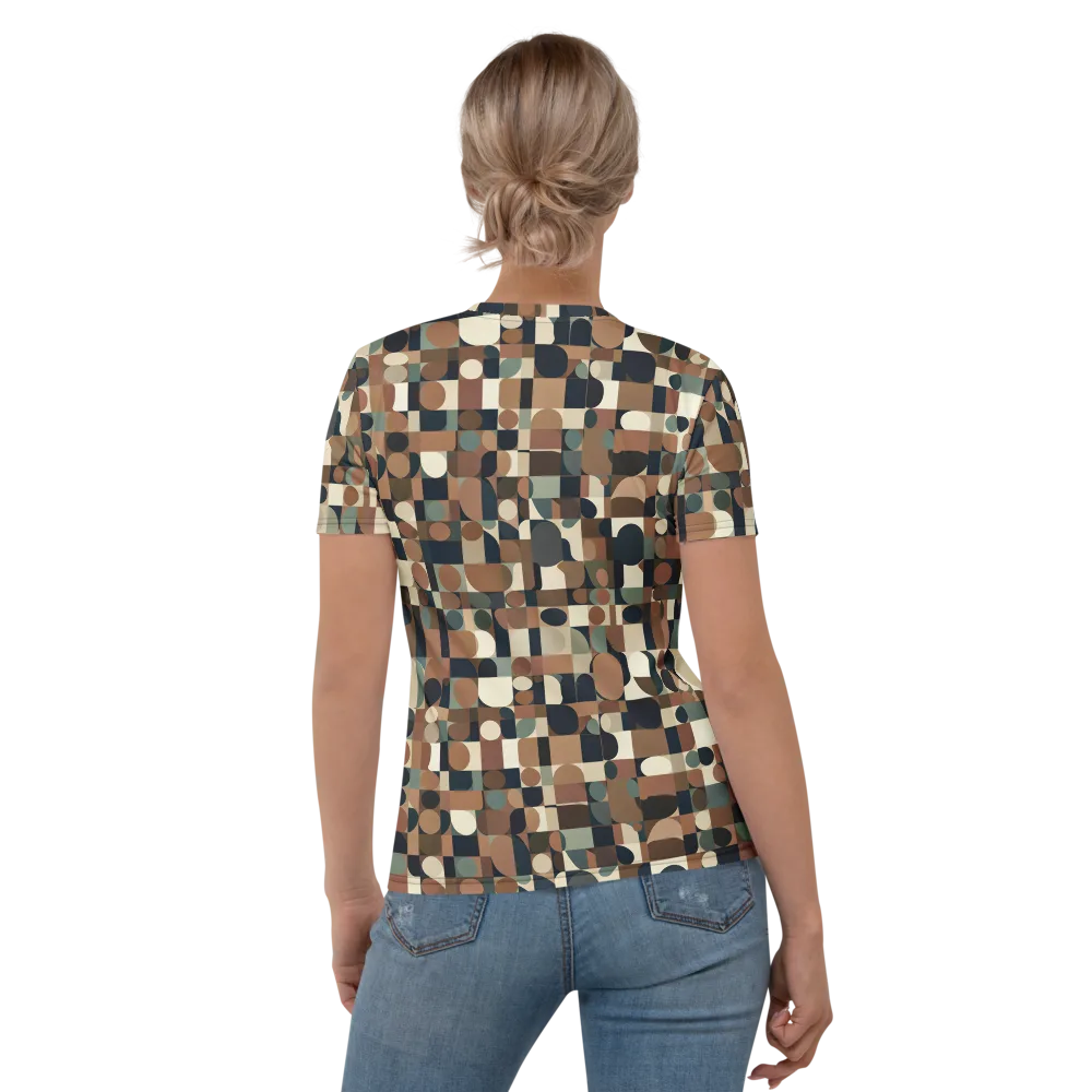 Café Geometry on Women's Crew Neck T-Shirt — Back