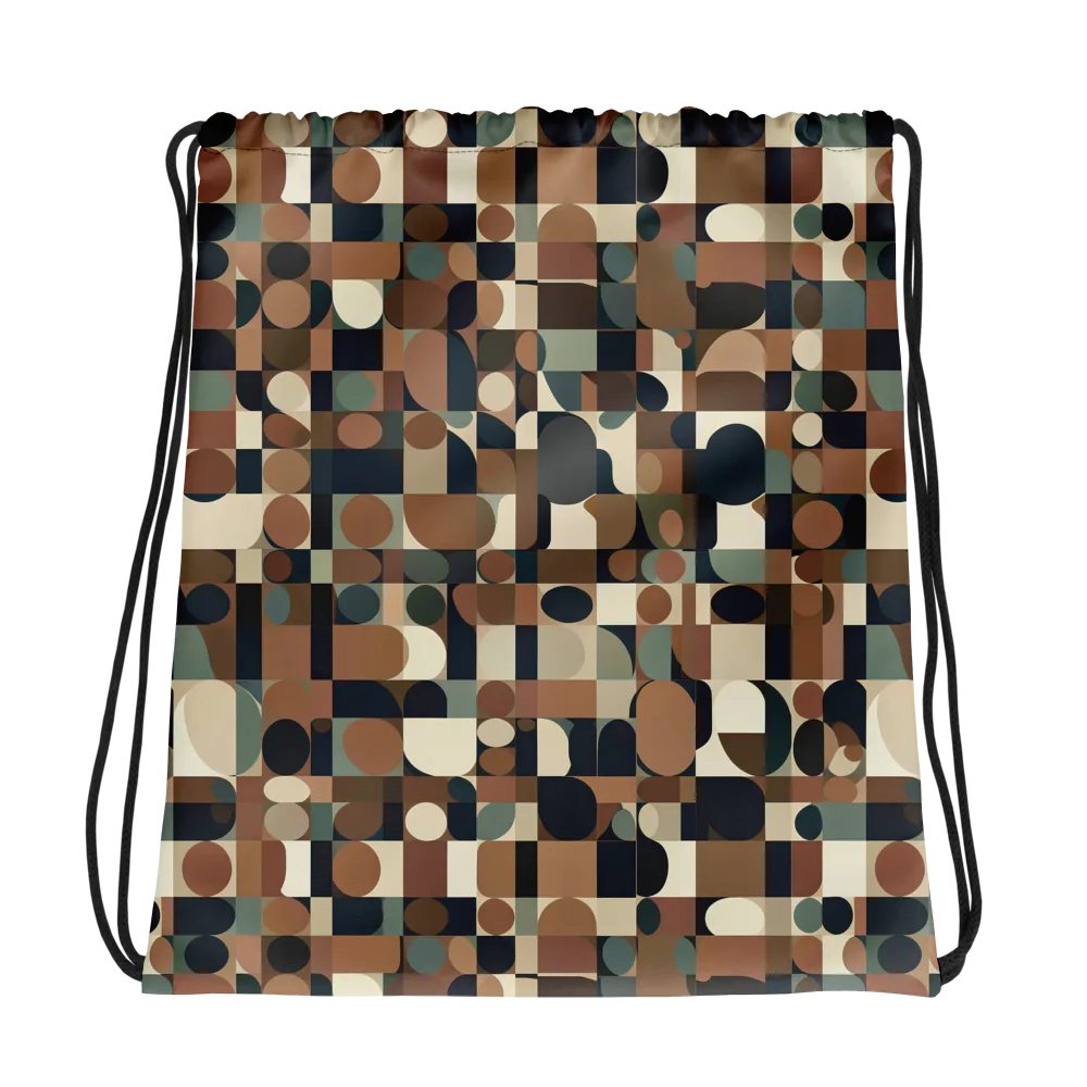 Café Geometry on Drawstring Bag — Photo
