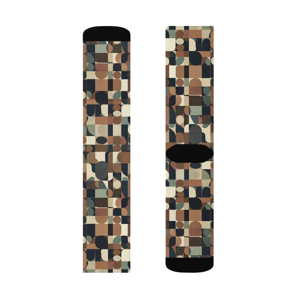 Café Geometry on Socks — Right Sock