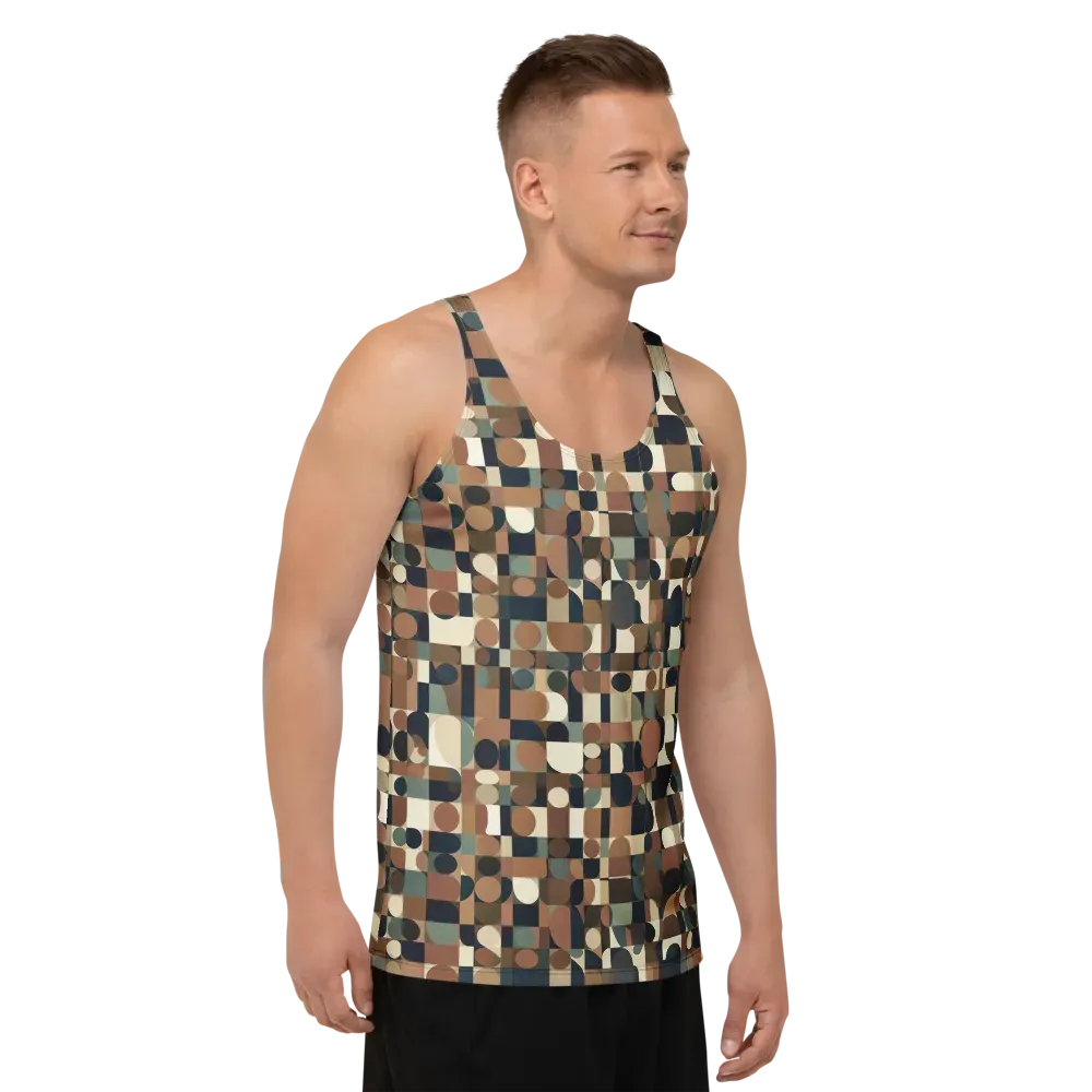 Café Geometry on Men's Tank Top — Right Front