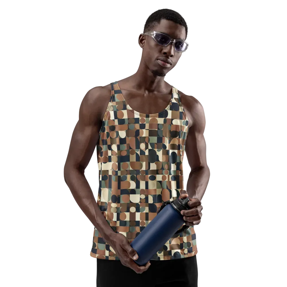 Café Geometry on Men's Tank Top — Front