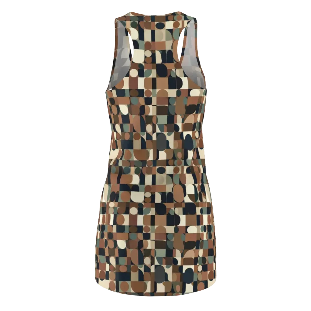 Café Geometry on Racerback Dress — Back