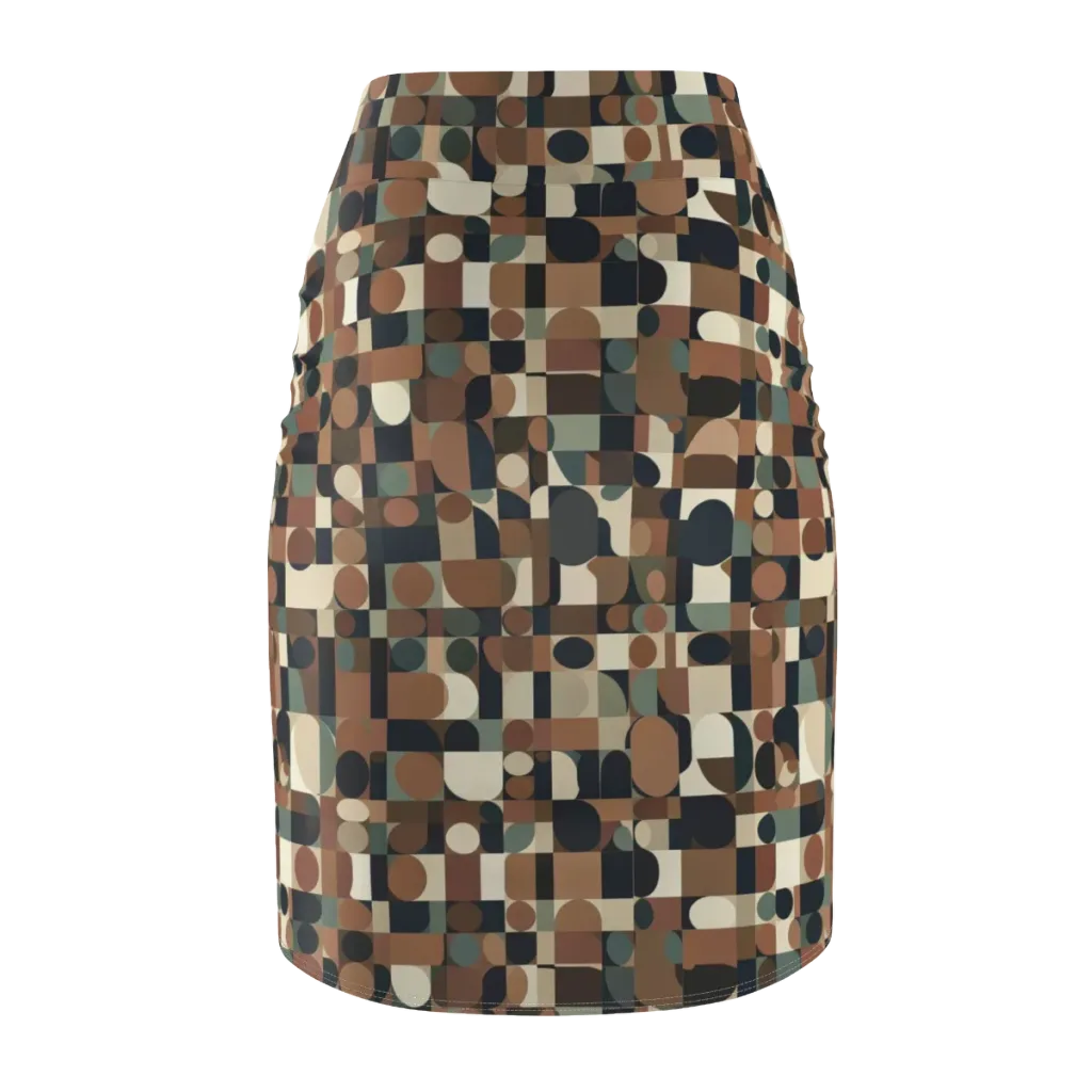 Café Geometry on Pencil Skirt — Back