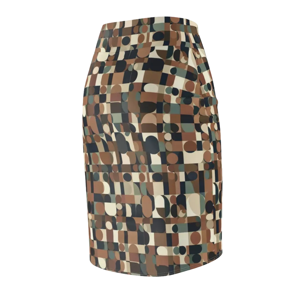 Café Geometry on Pencil Skirt — Back Side