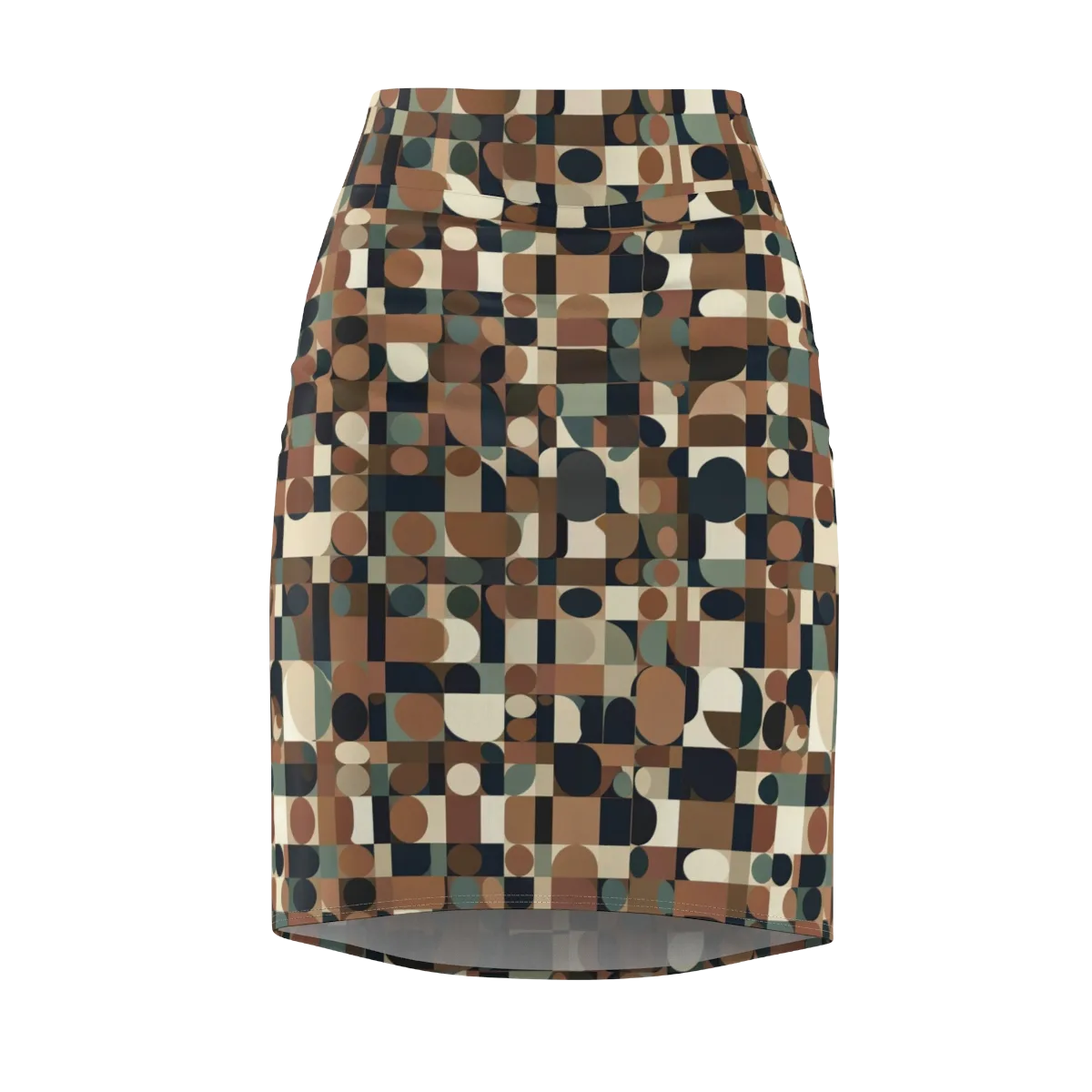 Café Geometry on Pencil Skirt — Front
