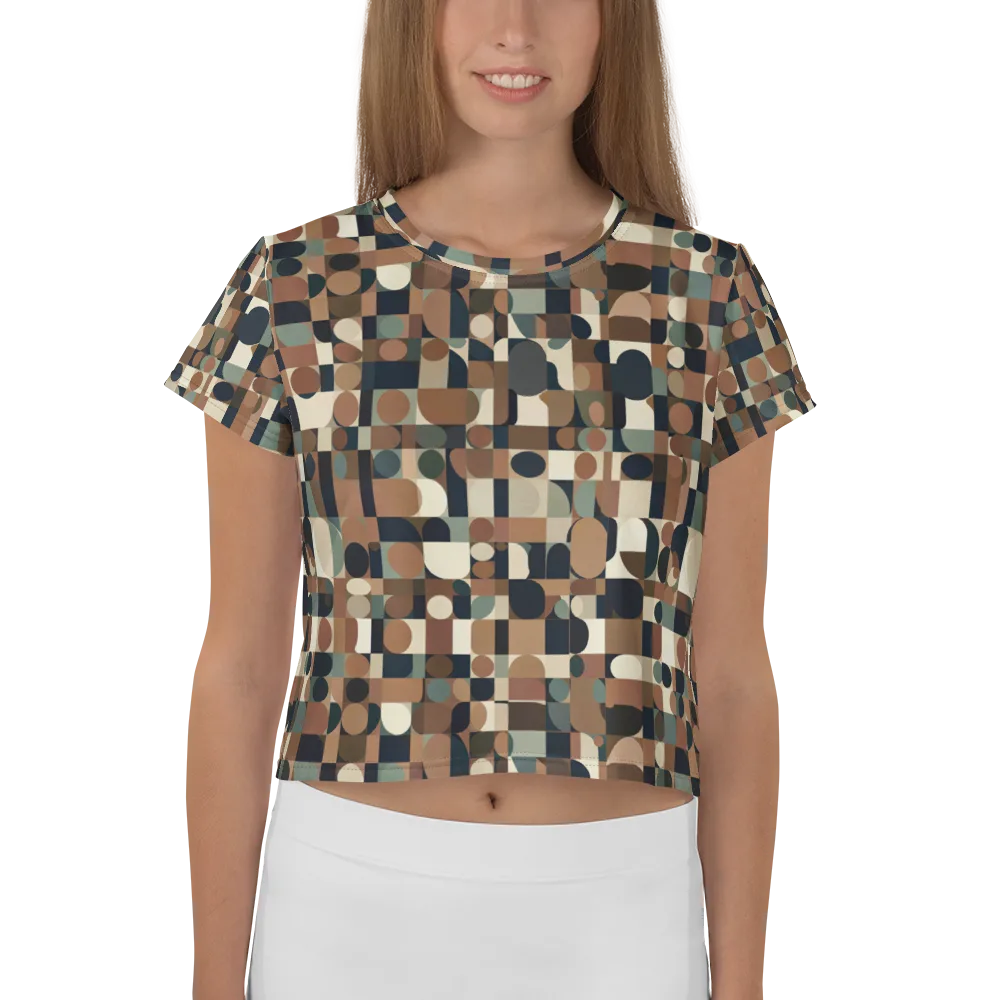 Café Geometry on Crop Tee — Front