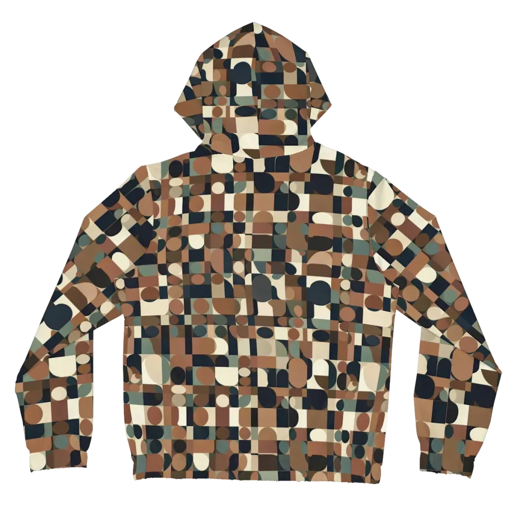 Café Geometry on Women's Full-Zip Hoodie — Back