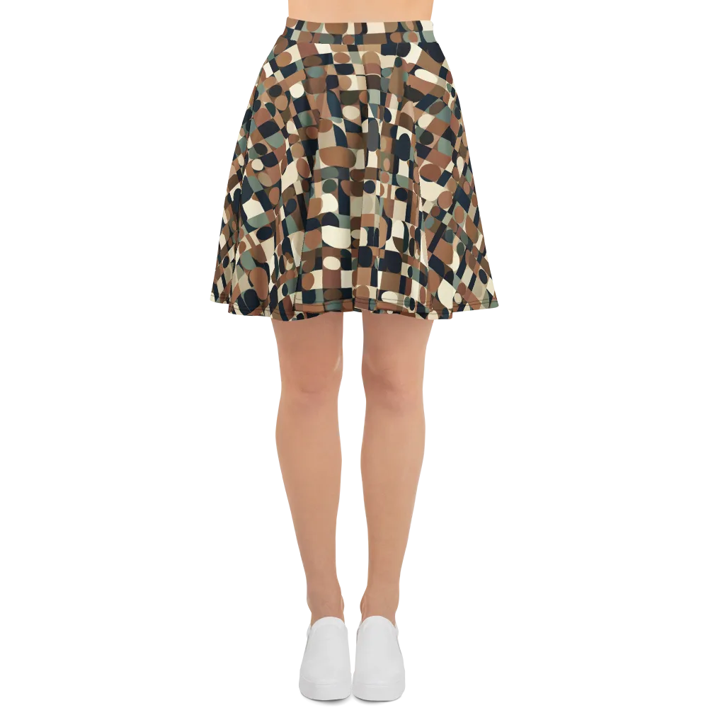 Café Geometry on Skater Skirt — Front