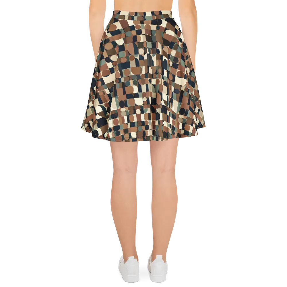 Café Geometry on Skater Skirt — Back
