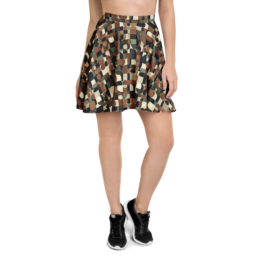 Café Geometry on Skater Skirt — Front