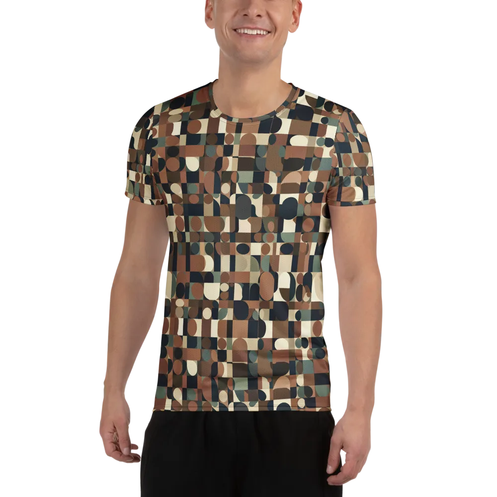 Café Geometry on Men's Athletic T-Shirt — Front