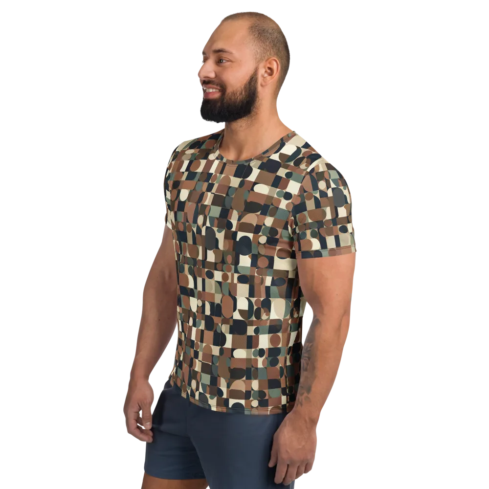 Café Geometry on Men's Athletic T-Shirt — Left