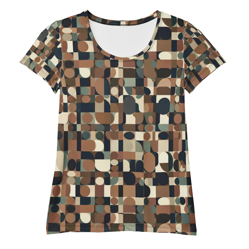 Café Geometry on Women's Athletic T-Shirt — Front