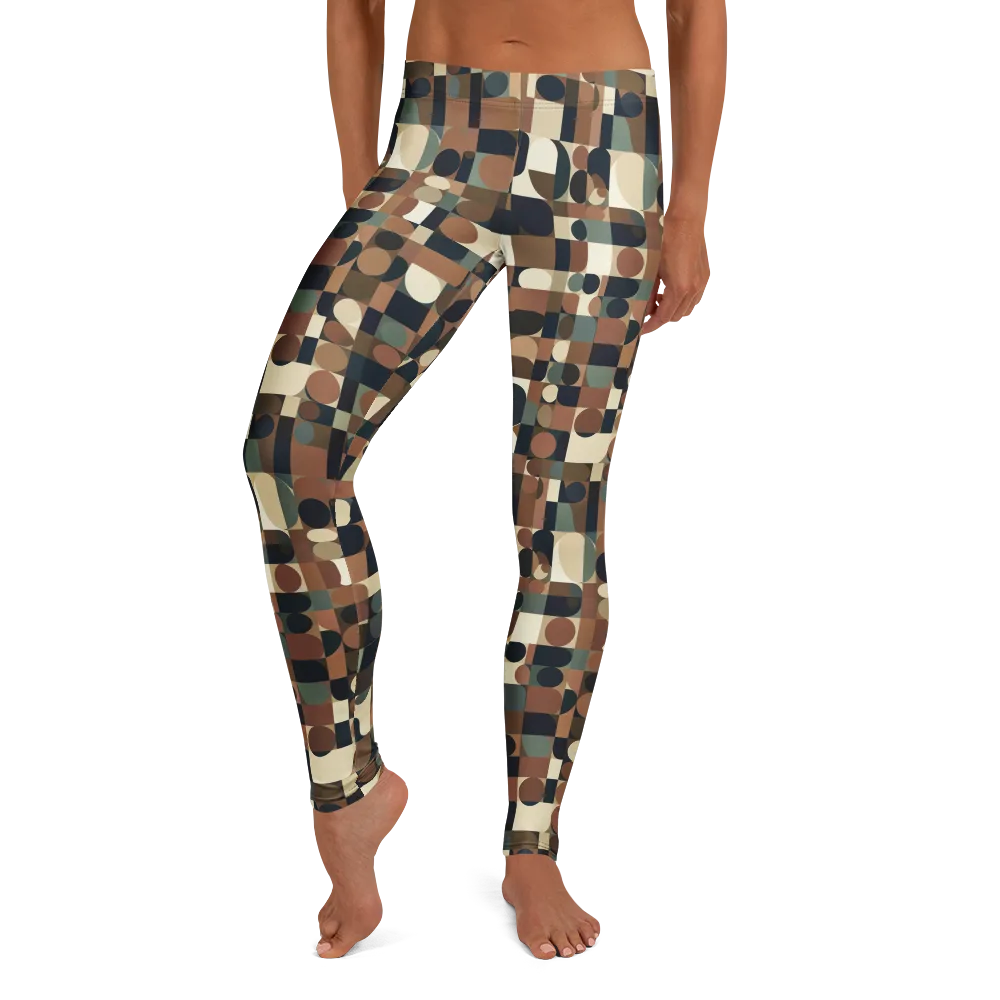 Café Geometry on Leggings — Front