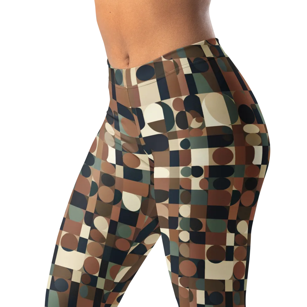 Café Geometry on Leggings — Left Front