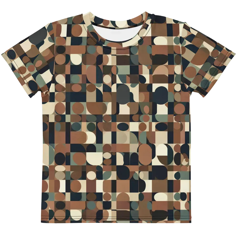 Café Geometry on Kids Crew Neck T-Shirt — Front