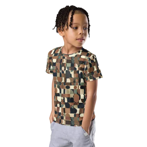 Café Geometry on a Kids Crew Neck T-Shirt