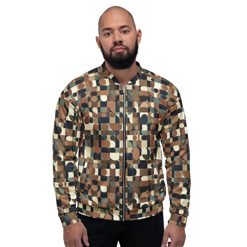 Café Geometry on Bomber Jacket — Front
