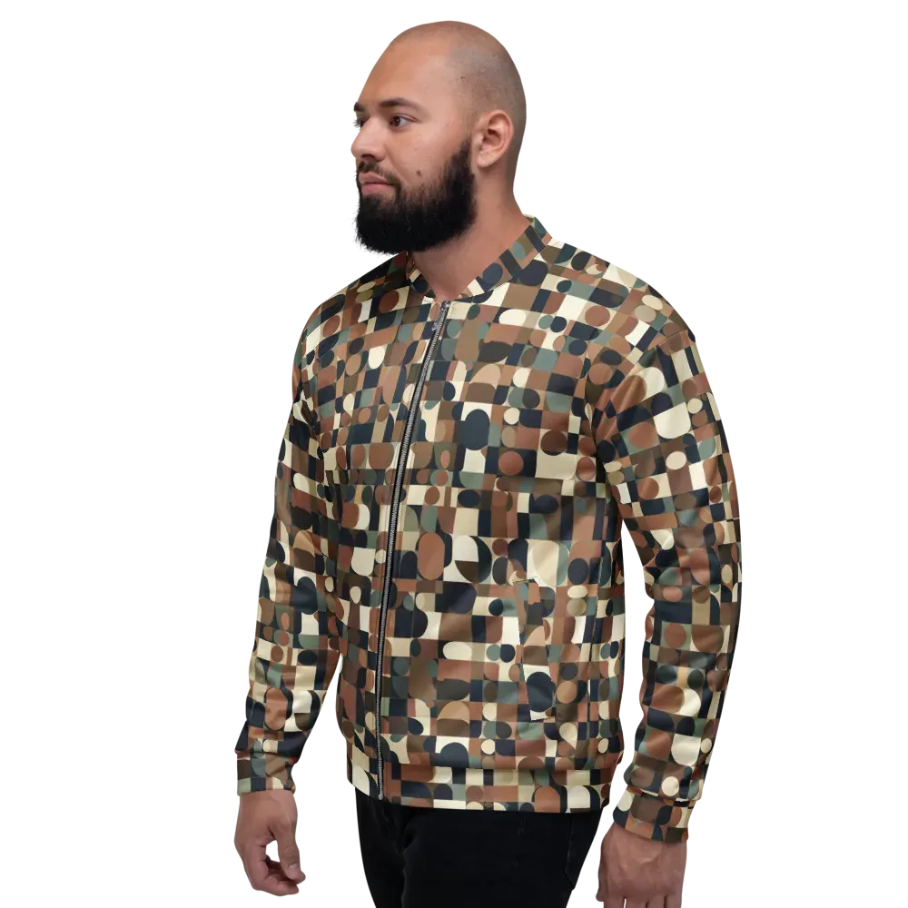 Café Geometry on Bomber Jacket — Left