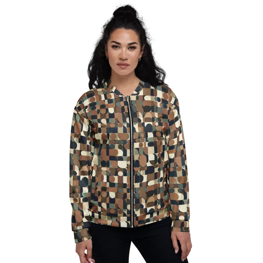 Café Geometry on Bomber Jacket — Front
