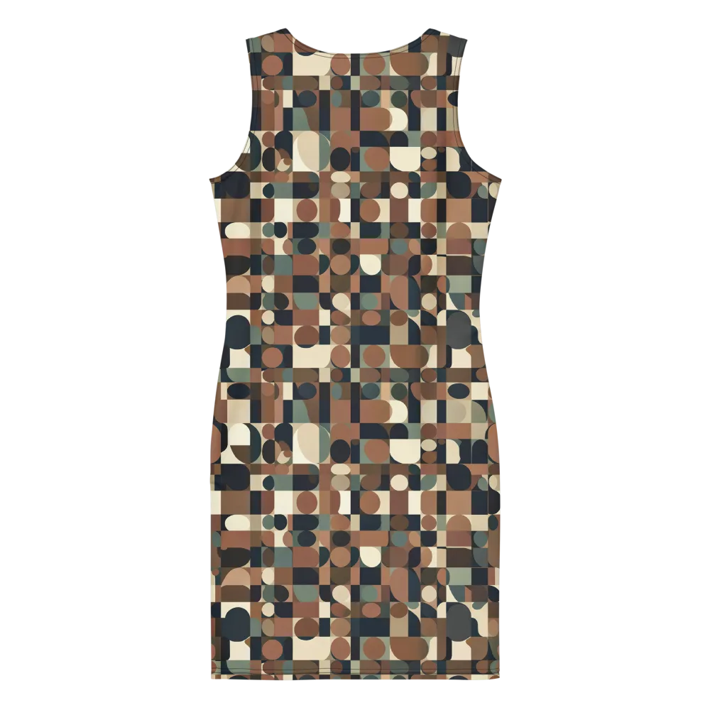 Café Geometry on Bodycon Dress — Back