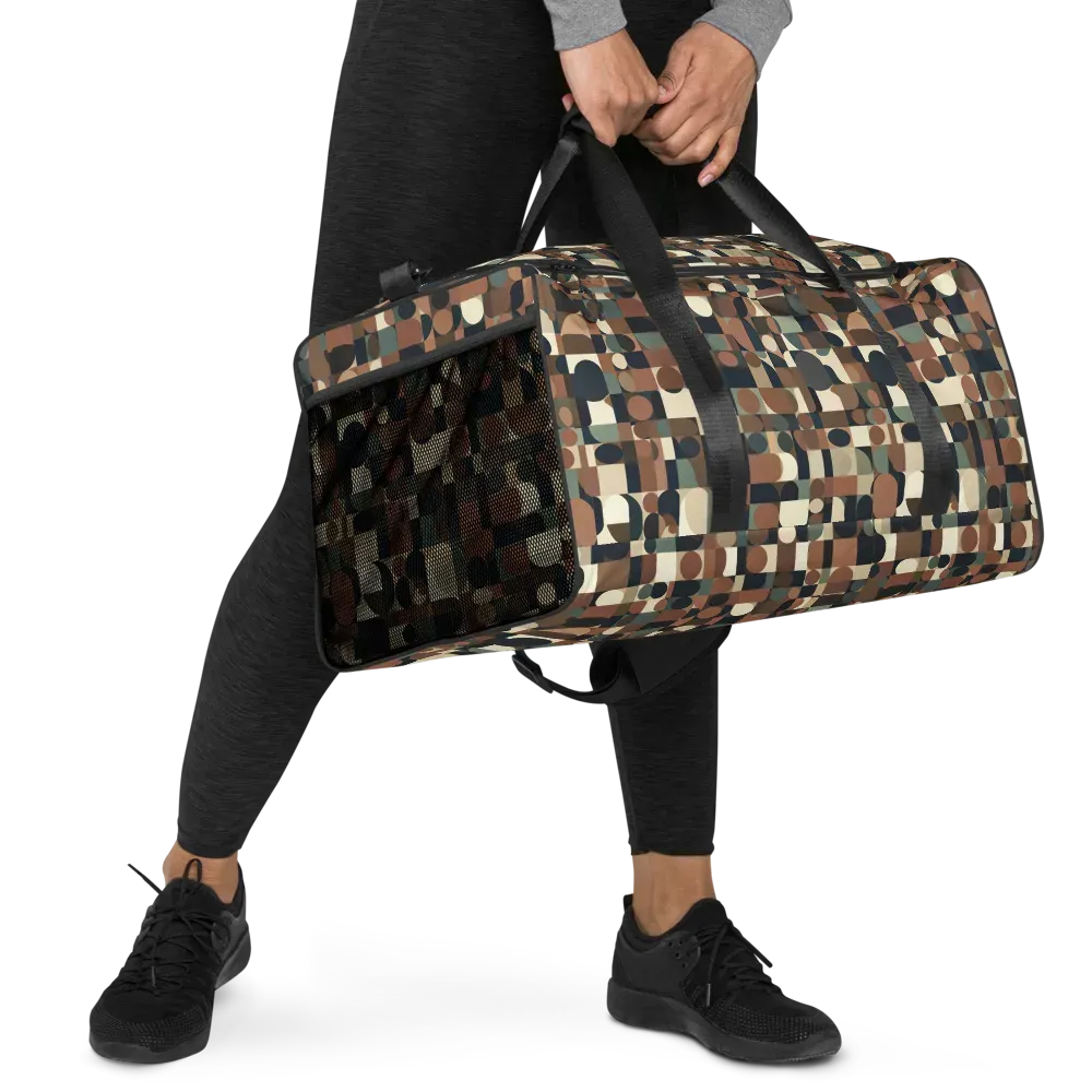 Café Geometry on Duffle Bag — Right Front
