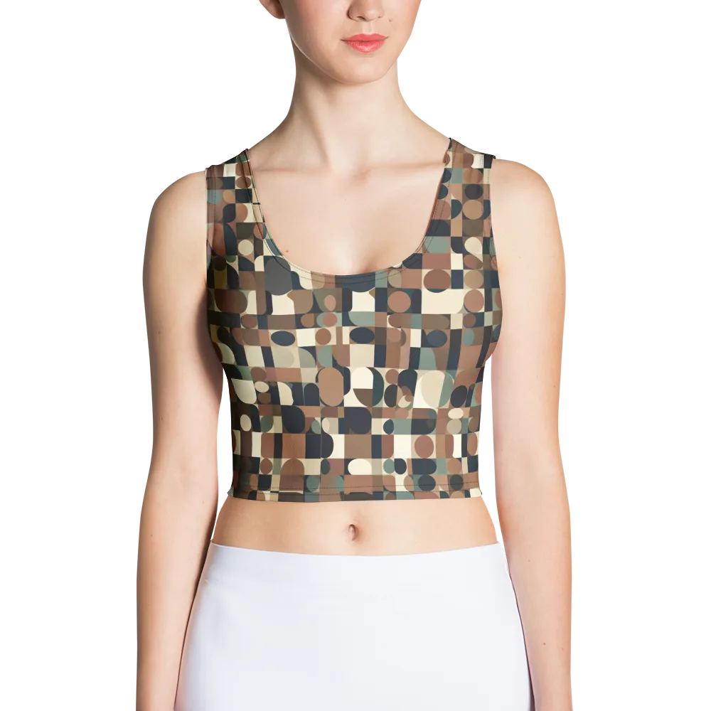 Café Geometry on Crop Top — Front