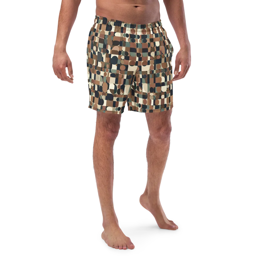 Café Geometry on Swim Trunks — Front