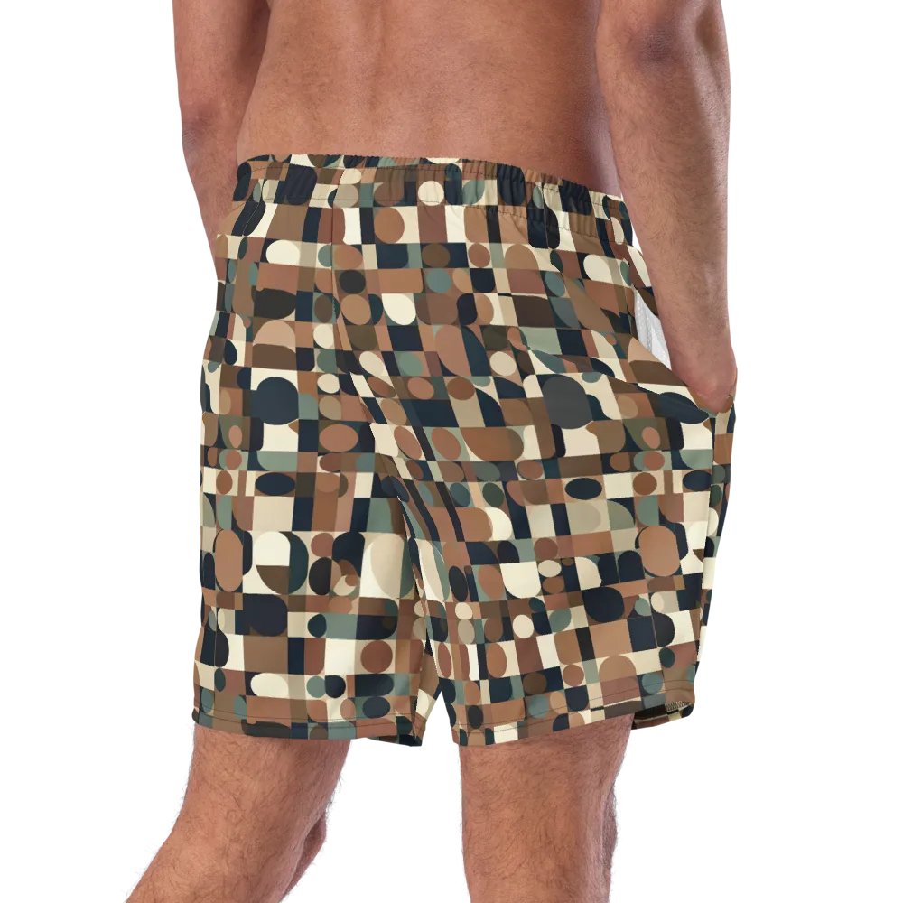 Café Geometry on Swim Trunks — Right Back