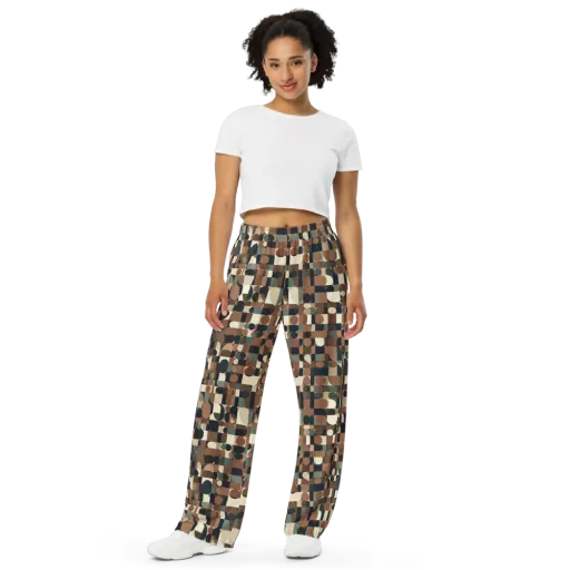 Café Geometry on a Wide-Leg Pants
