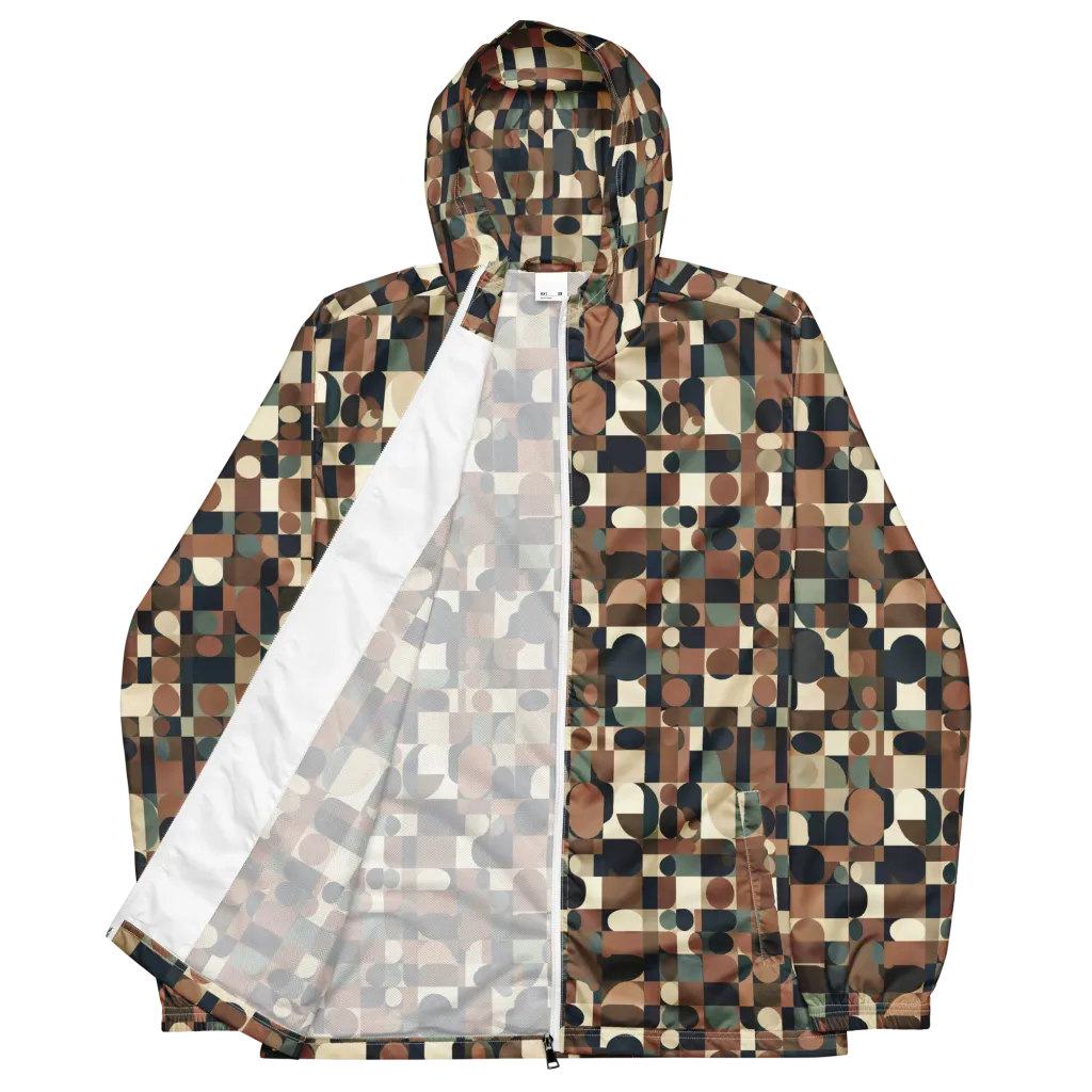 Café Geometry on Men's Windbreaker — Front