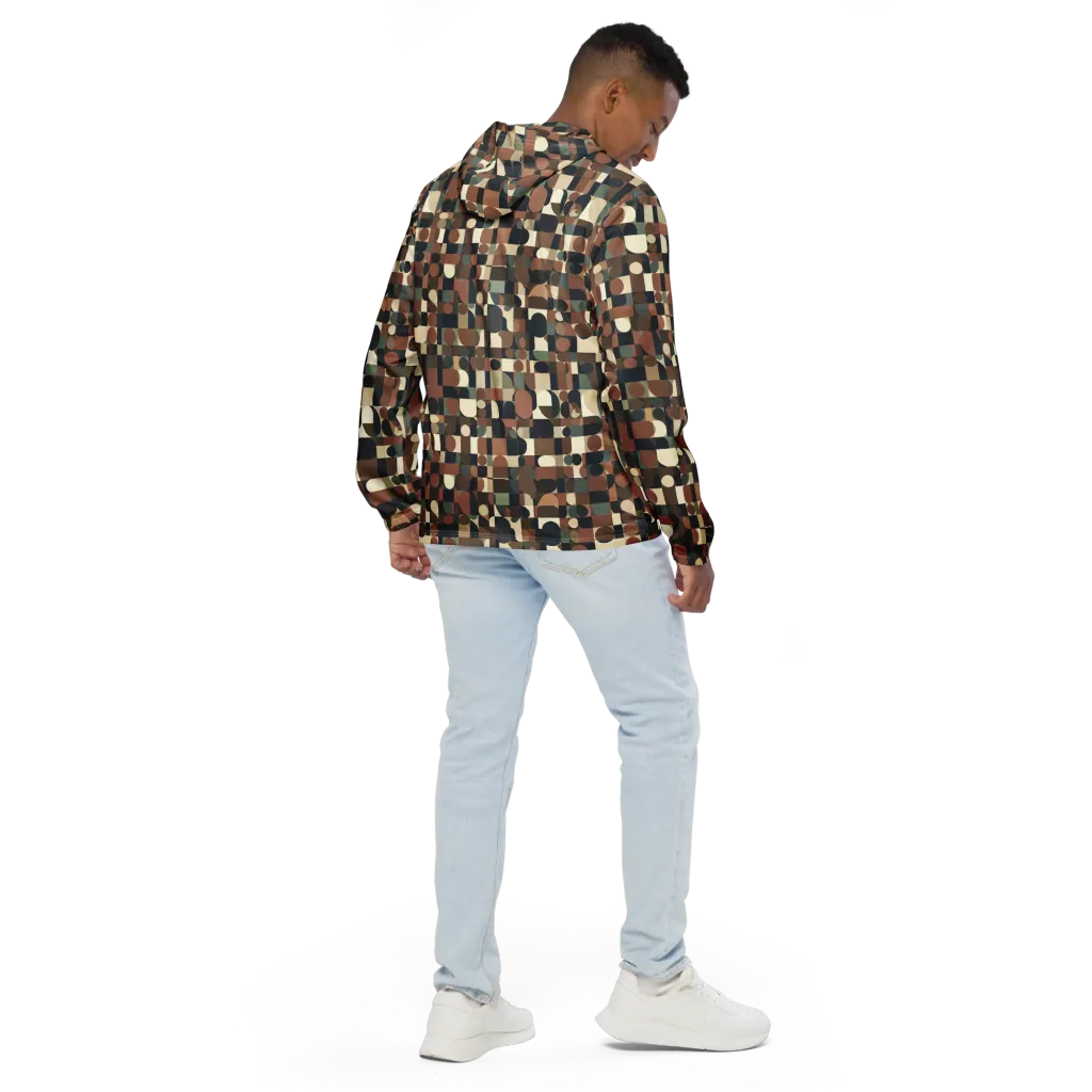 Café Geometry on Men's Windbreaker — Back