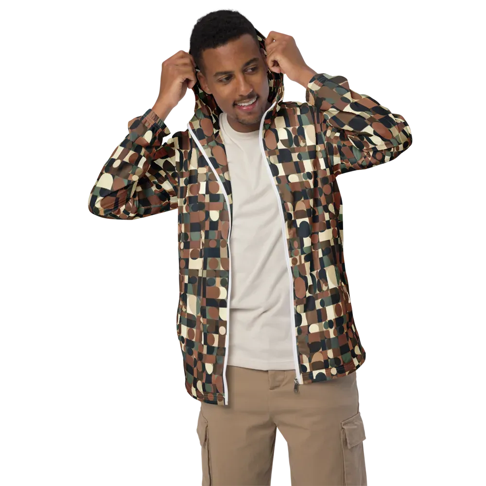 Café Geometry on Men's Windbreaker — Front