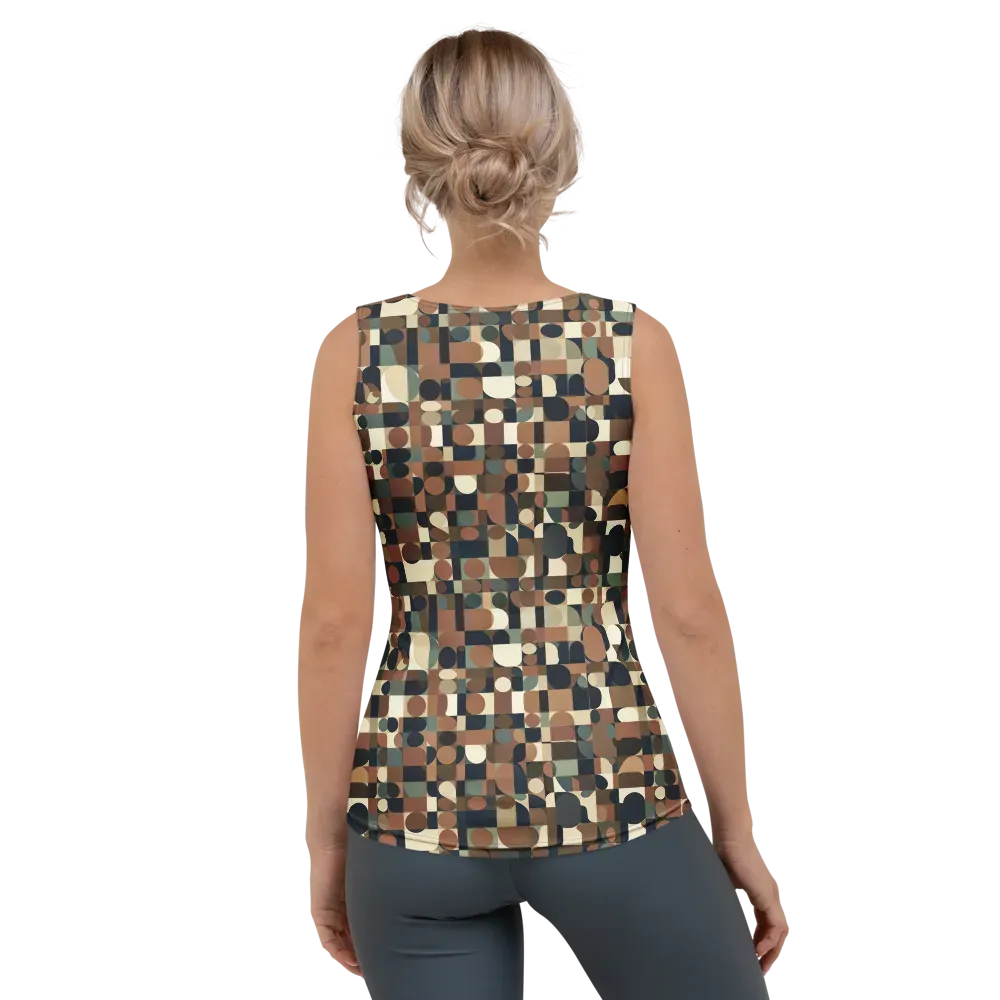 Café Geometry on Women's Tank Top — Back