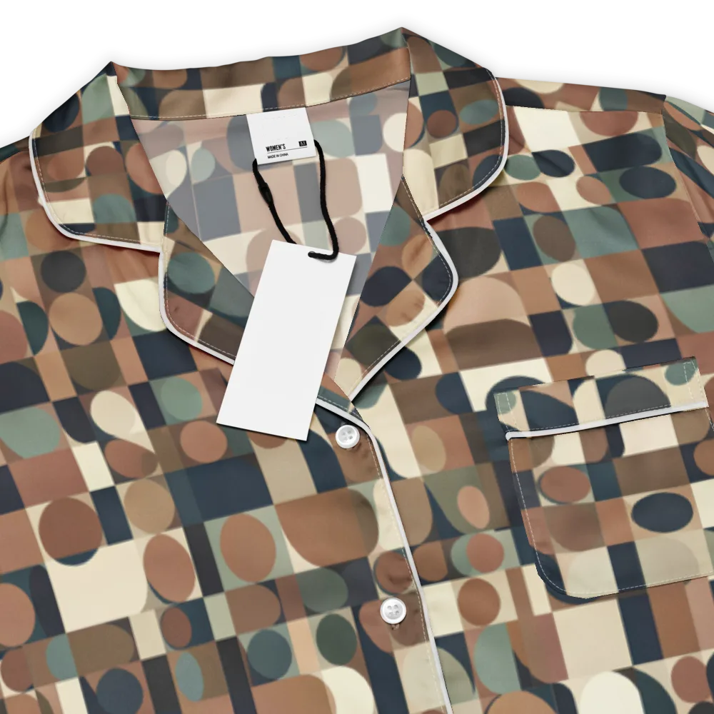 Café Geometry on Women's Short Sleeve Pajama Top — Product details