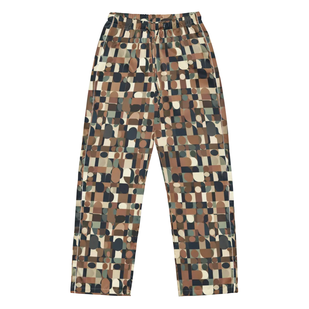 Café Geometry on Women's Pajama Pants — Front