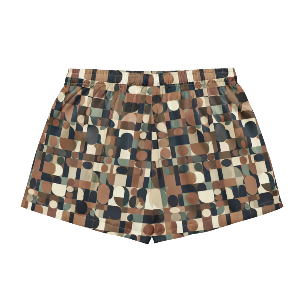 Café Geometry on Women's Pajama Shorts — Back