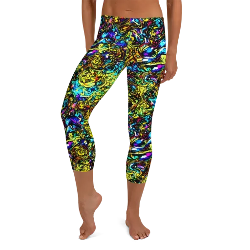 Signal Storm on a Capri Leggings