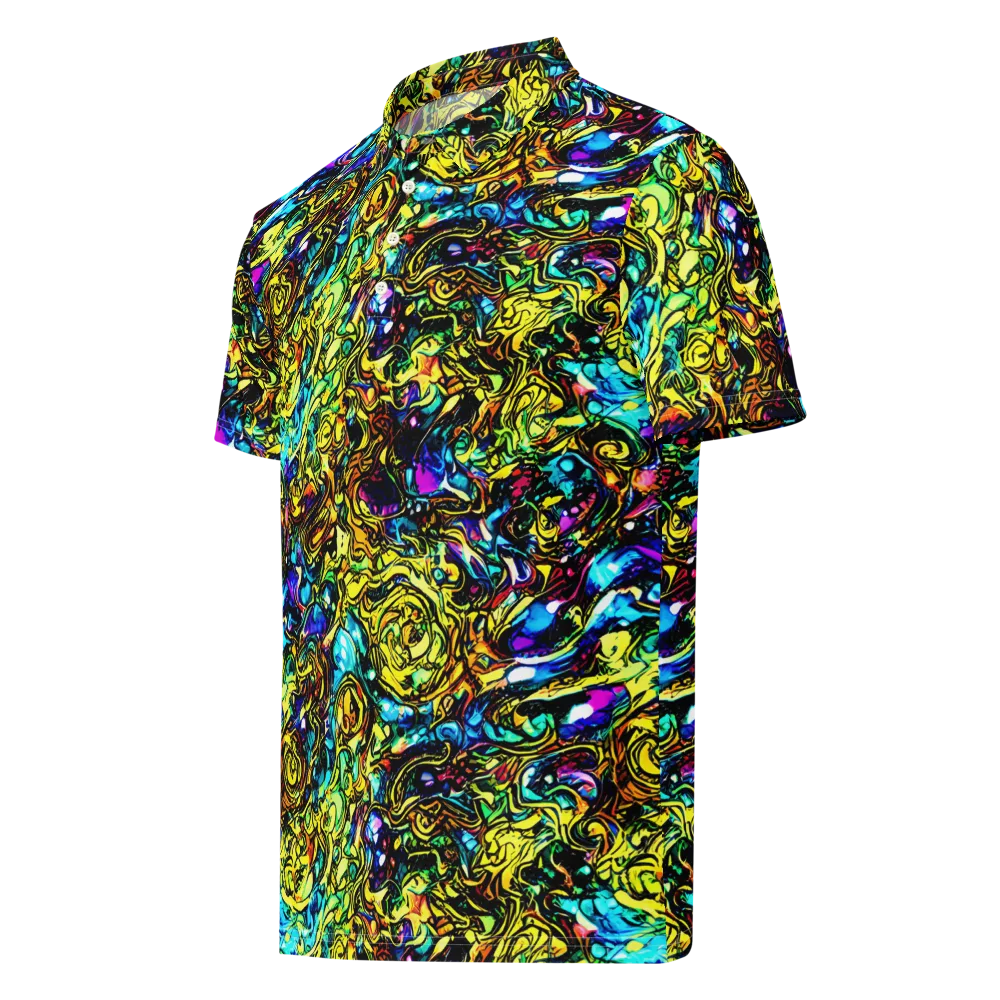 Signal Storm on Men's Slim Fit Polo Shirt — Left Front