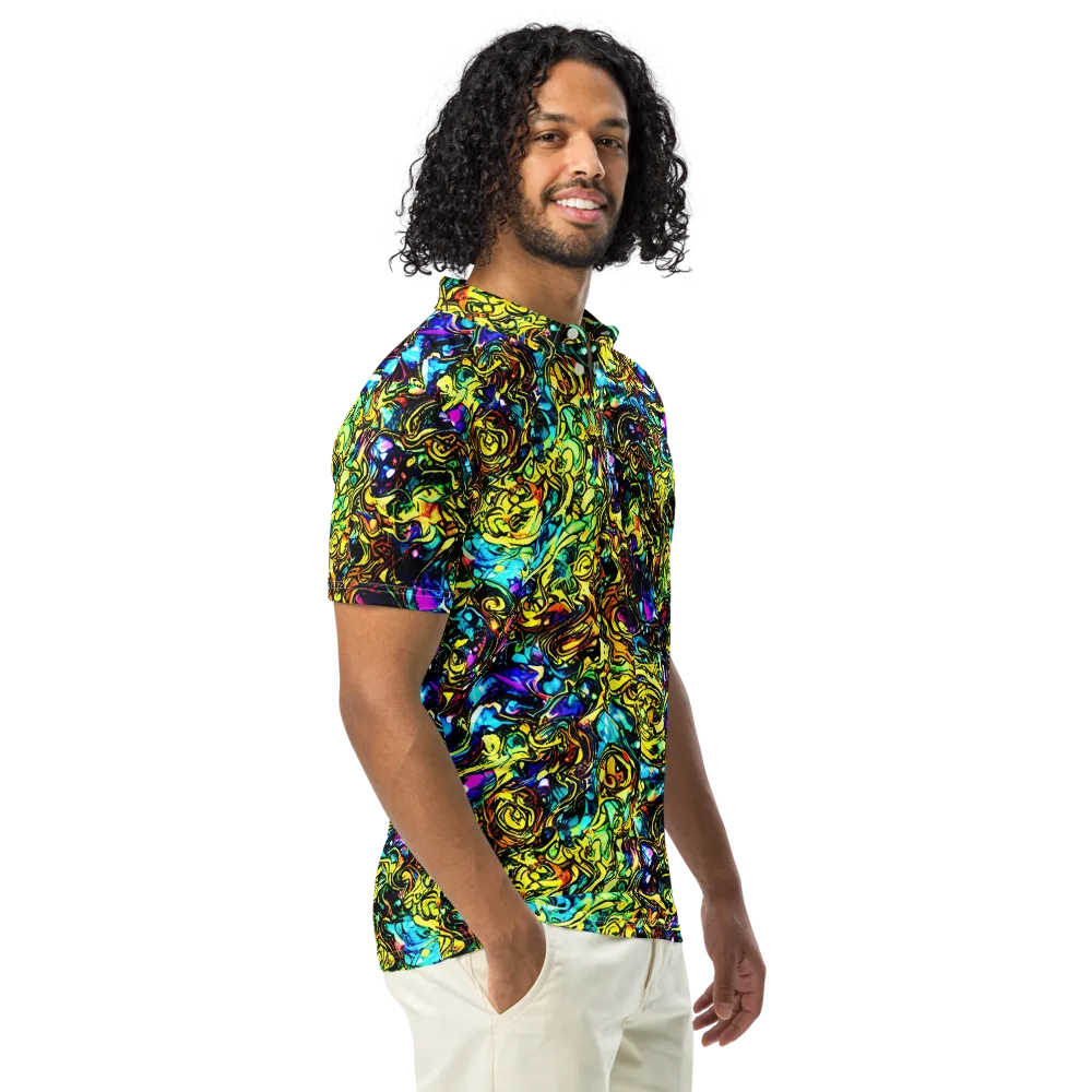Signal Storm on Men's Slim Fit Polo Shirt — Right Front