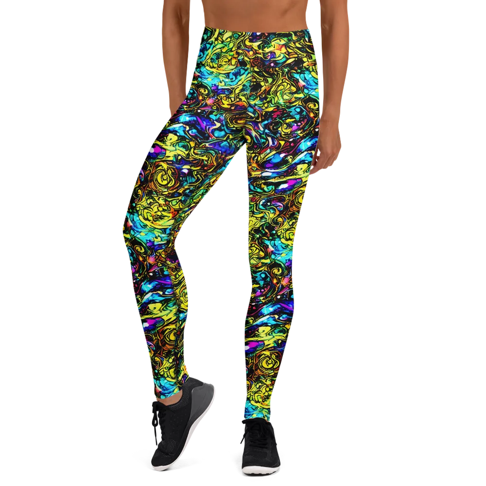 Signal Storm on Yoga Leggings — Front