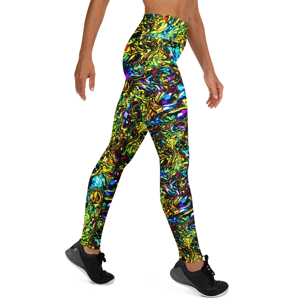 Signal Storm on Yoga Leggings — Right