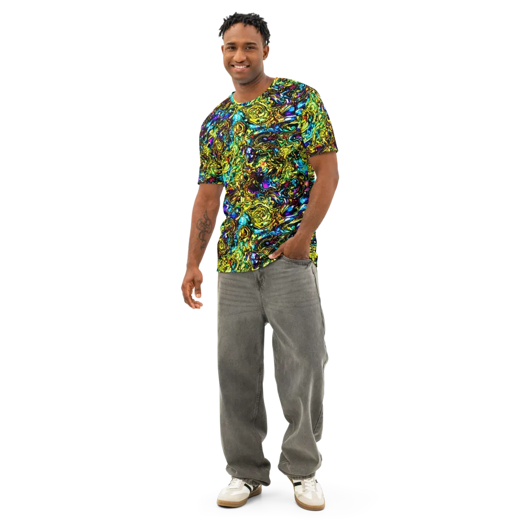 Signal Storm on Men's Cotton Crew Neck T-Shirt — Front