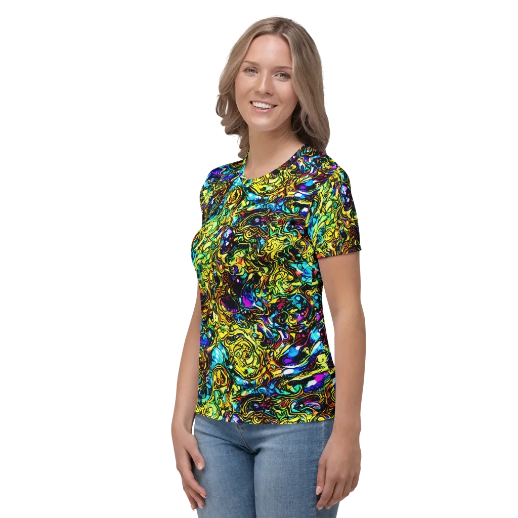 Signal Storm on Women's Crew Neck T-Shirt — Left