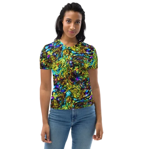 Signal Storm on a Women's Crew Neck T-Shirt