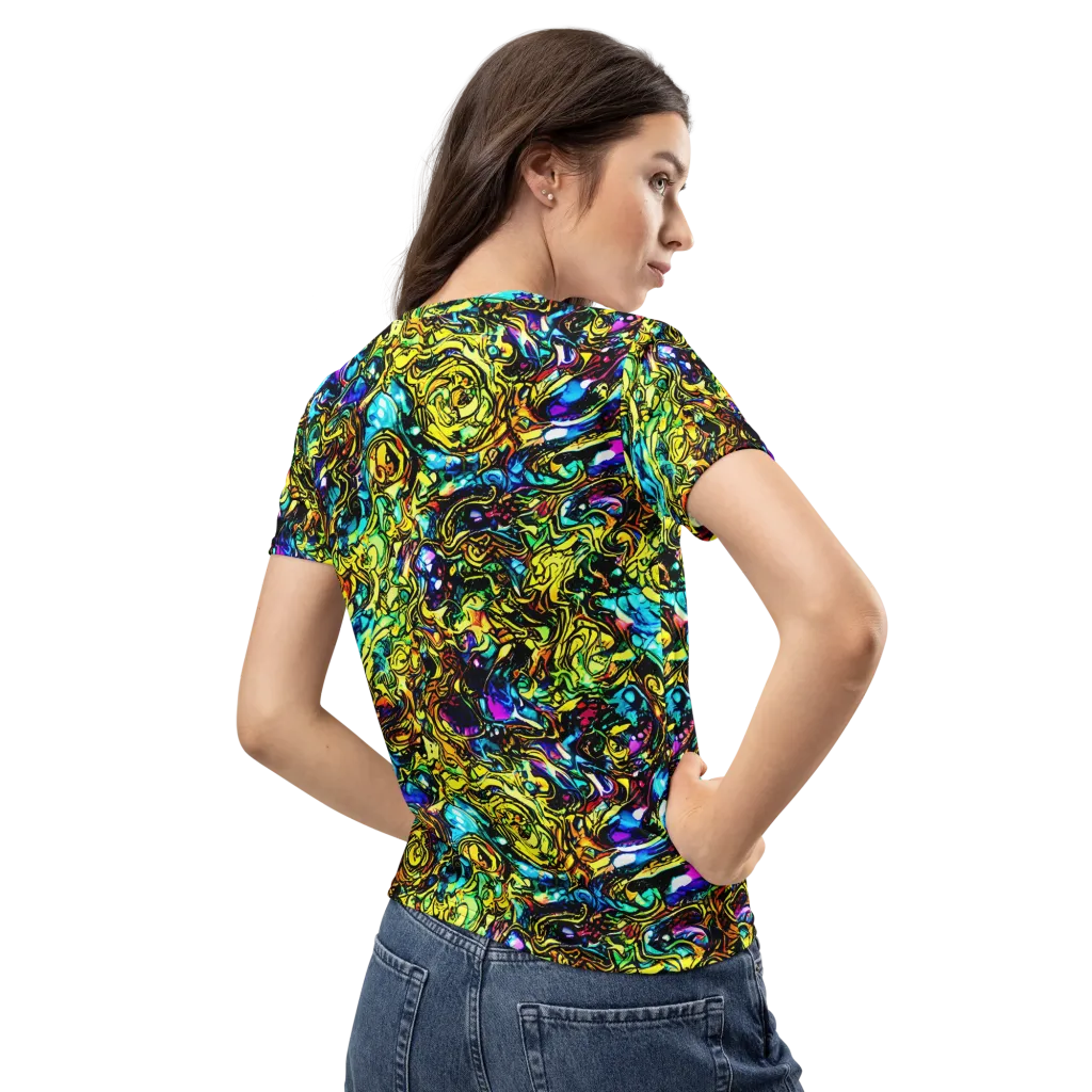 Signal Storm on Women's Crew Neck T-Shirt — Back